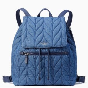 NEWLY REDUCED🥰 Kate Spade Ellie Large Flap Denim Backpack - NWT